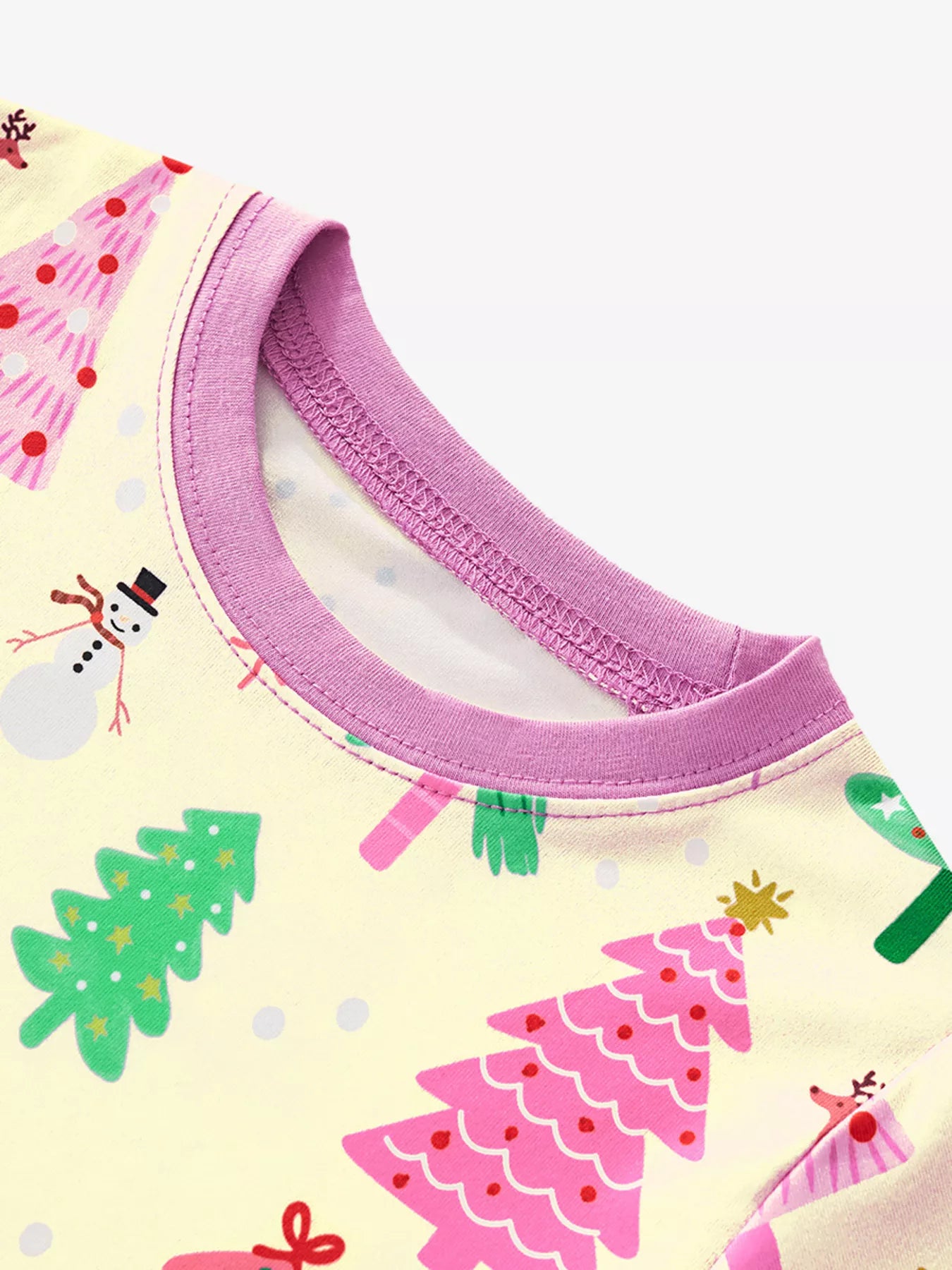 Children's Christmas Tree Print Pajama Set